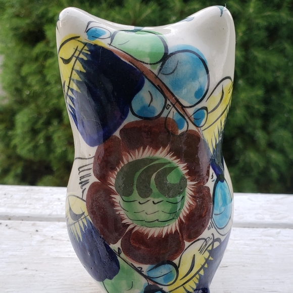 Vintage Hand Painted Owl Made in Mexico - Picture 8 of 11